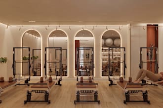 create 3d interior designs for gym and pilates studio