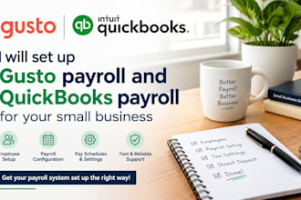 set up gusto payroll and quickbooks payroll for your small business