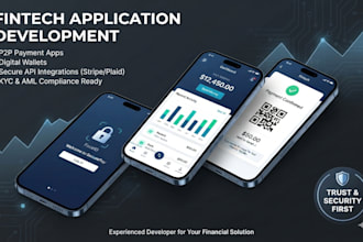 develop secure fintech application, p2p payment app, and wallet app