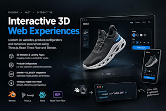 build interactive 3d website using three js react fiber webgl