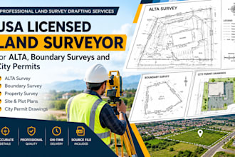 provide USA licensed land surveyor for alta, boundary surveys and city permits