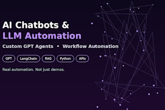 build ai chatbots, llm integrations, and automation workflows