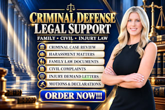 criminal defense lawyer for harassment family law, civil law and personal injury