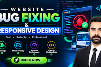 fix website bugs and make your website fully responsive