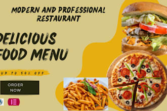 design a restaurant menu and food ordering landing page using wordpress
