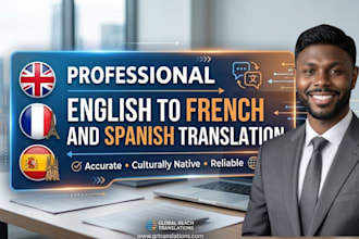 flawlessly translate english to french or spanish