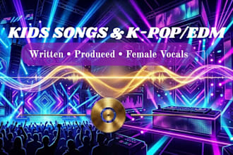 be your singer songwriter produce custom k pop song, edm music producer