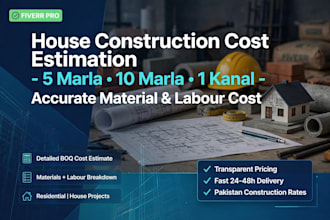 do professional house construction cost estimation and building advice