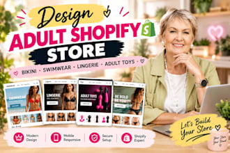 design adult shopify store, bikini website swimwear store lingerie shopify store