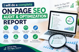 do a complete on page SEO audit and optimization report