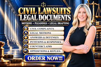 be your civil litigation attorney for lawsuits, motions, and legal documents