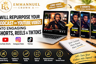 repurpose your podcast or youtube videos into shorts reels and tiktoks