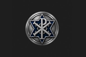 design a premium religious metallic logo