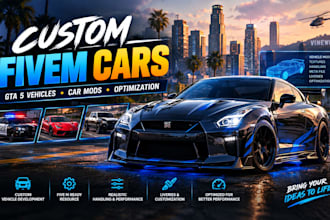 custom fivem cars, gta 5 vehicles realistic car mod and optimized fivem vehicle