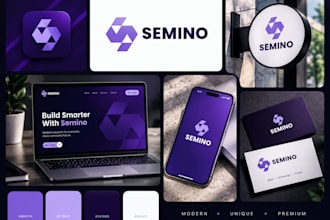 design modern tech startup and saas logo