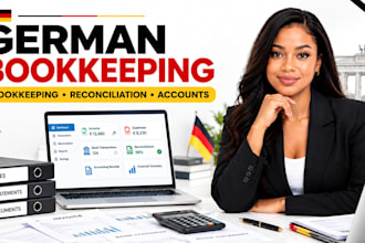do german bookkeeping, bank reconciliation, and accounting of financial records