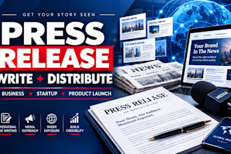 write press release and provide professional PR distribution