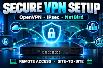 configure and troubleshoot openvpn, ipsec, netbird and secure remote VPN