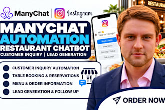 manychat automation restaurant chatbot customer