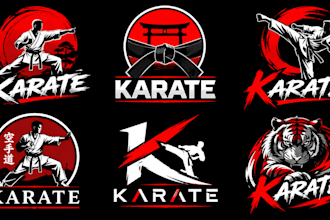 design a professional martial arts, dojo, fighting, or combat sports karate logo