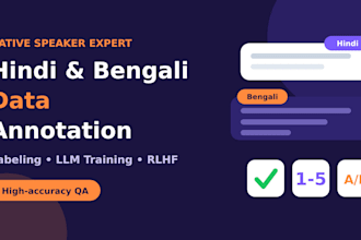 do hindi and bengali data annotation and text labeling