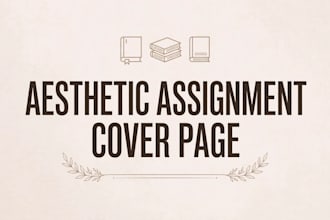 design aesthetic assignment cover page