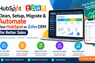 clean, setup migrate and automate your hubspot or zoho crm for better sales