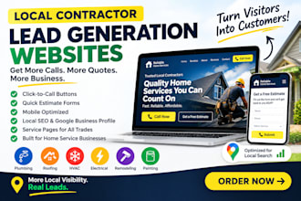 build an SEO optimized local lead generation website for contractors