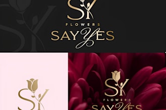 do luxury floral, flower shop, or botanical logo professionally