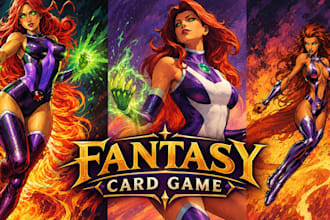 design fantasy card game art, tcg card and card illustration, nsfw card, dc card