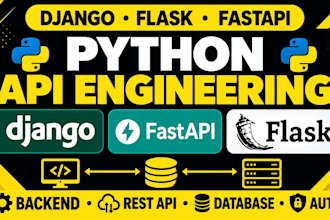 build python web apps backend apis, rest api, crm with django flask and fastapi