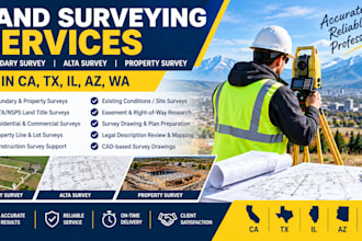do land survey boundary survey and alta survey in ca tx il az wa