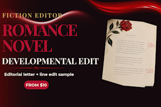 do a developmental edit and critique of your romance or romantasy novel