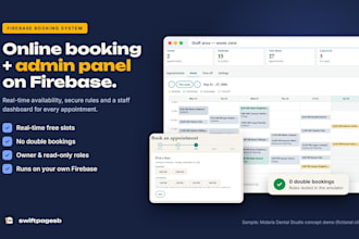build a firebase appointment booking system with admin panel