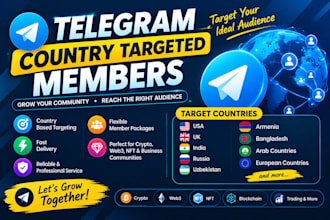 add country targeted telegram members to your channel