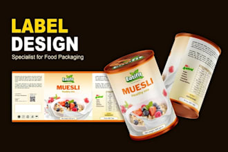 professionelles food box, und produktetikett, design für ihre marke