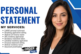 review carms personal statement, edit medical cv, canadian residency application