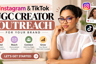 do instagram and tiktok ugc creator outreach for your brand