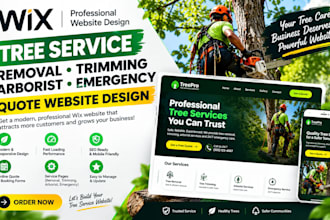 build wix tree service removal trimming arborist emergency quote website design