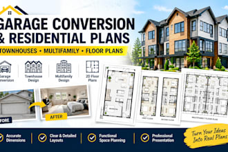 design garage conversion townhouse and multifamily residential plans