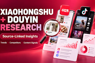 research xiaohongshu and douyin trends with source linked insights