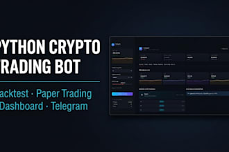 build a python crypto trading bot and dashboard