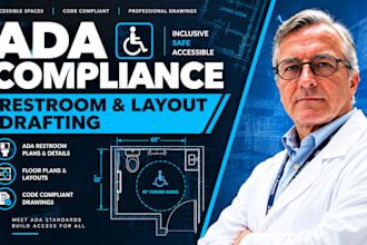 draft commercial ada restroom layouts and accessibility plans