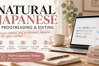 proofread and edit your japanese text to sound natural