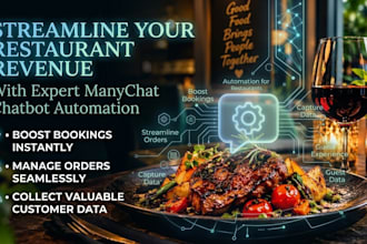 build a manychat chatbot automation for restaurants and food businesses