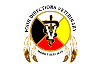 design native american veterinary mobile unit logo
