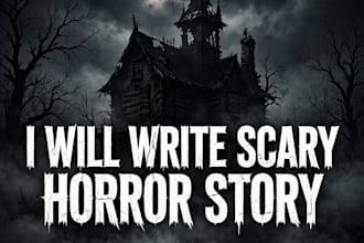 write scary horror story for youtube script and ebook