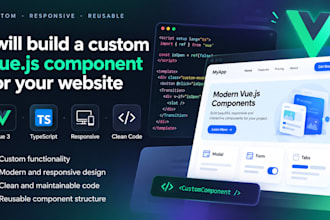 build a custom vue component for your website