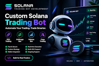 create solana trading bot for dex trading, arbitrage, volume and copy trading