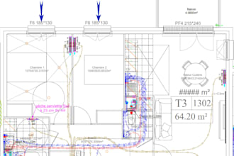 professional 2d autocad plumbing drafting